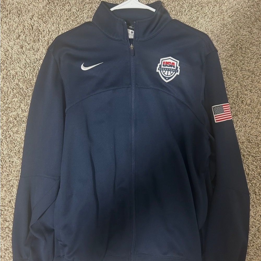 Nike Men's Navy Blue USA Basketball Jacket